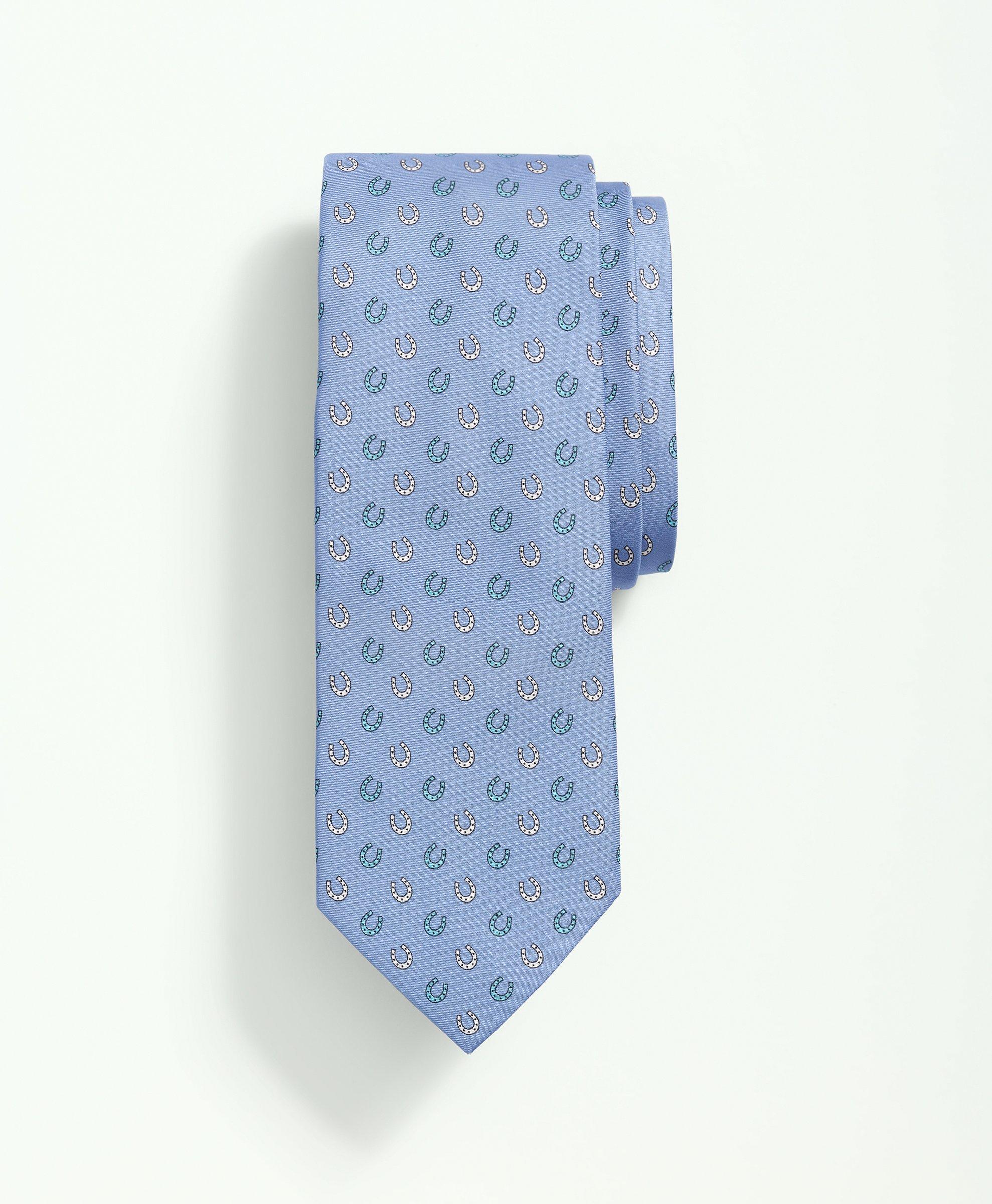 Shop Brooks Brothers Silk Horseshoe Print Tie | Lavender | Size Regular