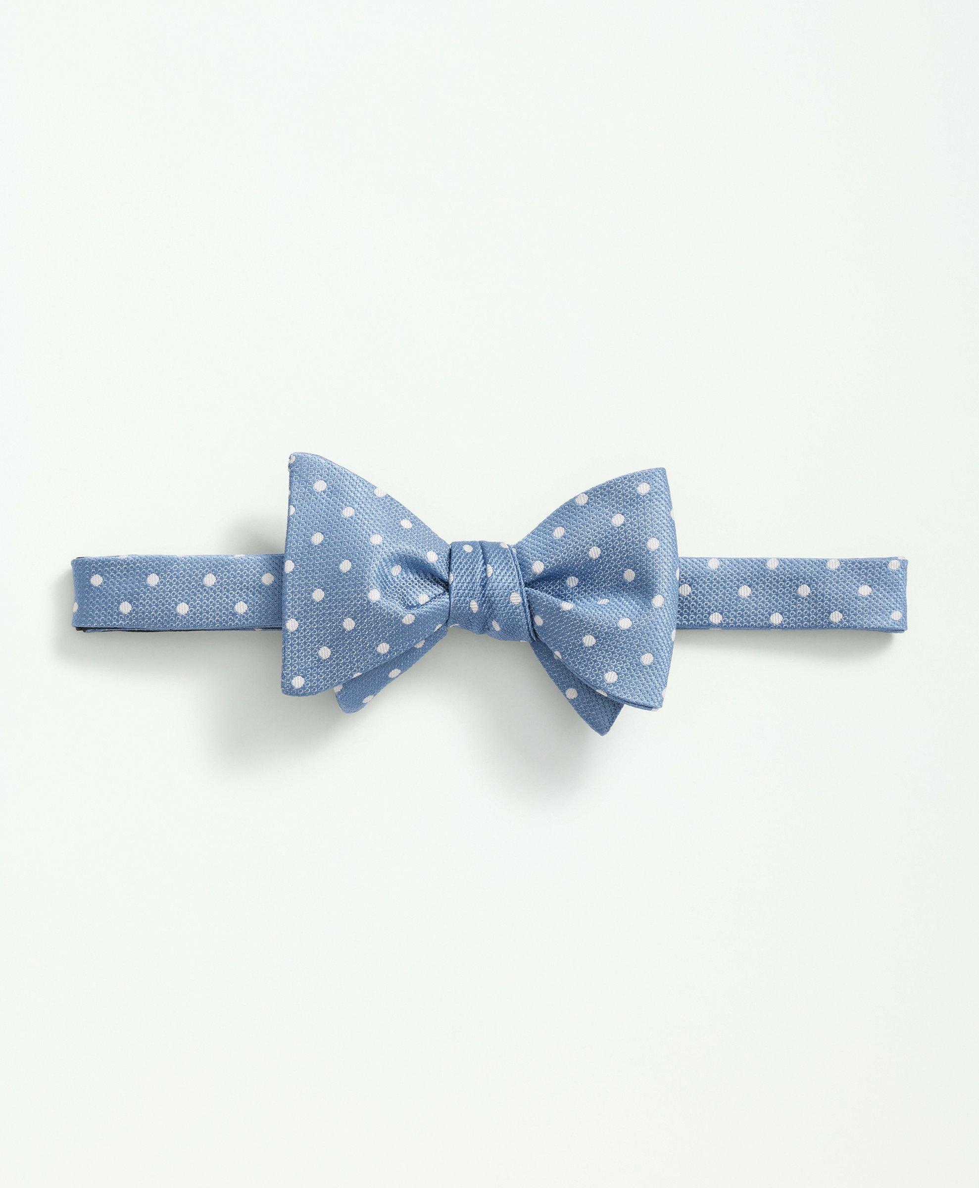 Brooks Brothers Silk Dot Bow Tie | Light Blue