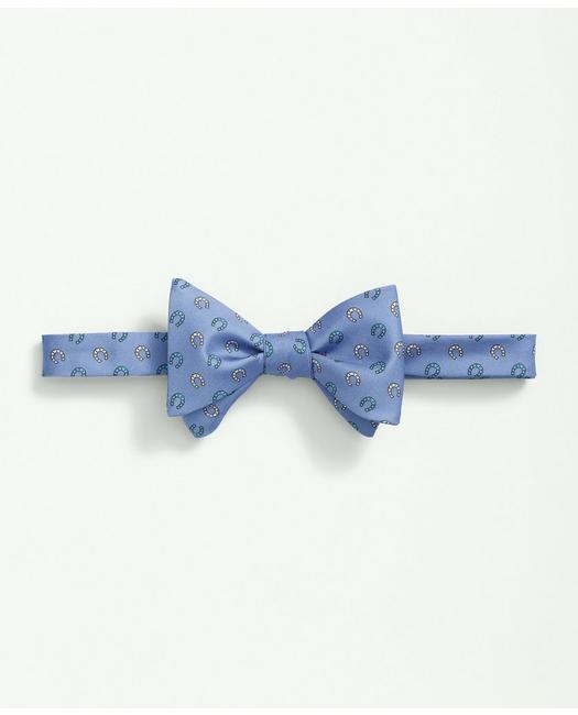 Brooks Brothers Silk Horseshoe Bow Tie | Lavender In Blue