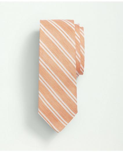 Silk Linen Bold Double Striped Tie