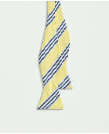 Silk-Cotton Triple Stripe Bow Tie