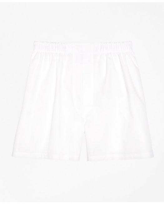 Brooks Brothers Traditional Fit Broadcloth Boxers | White | Size 48