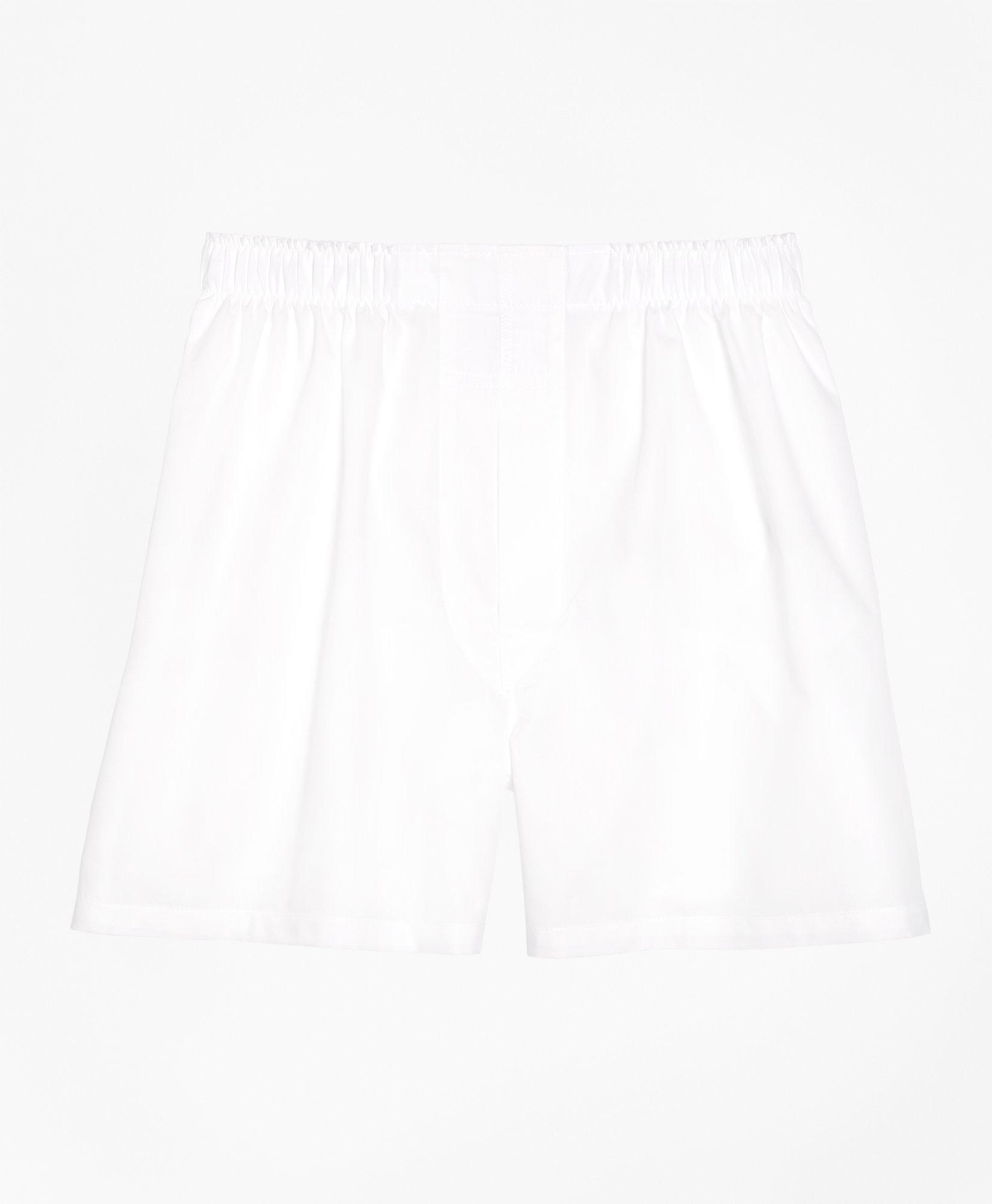 Brooks Brothers Traditional Fit Broadcloth Boxers | White | Size 52