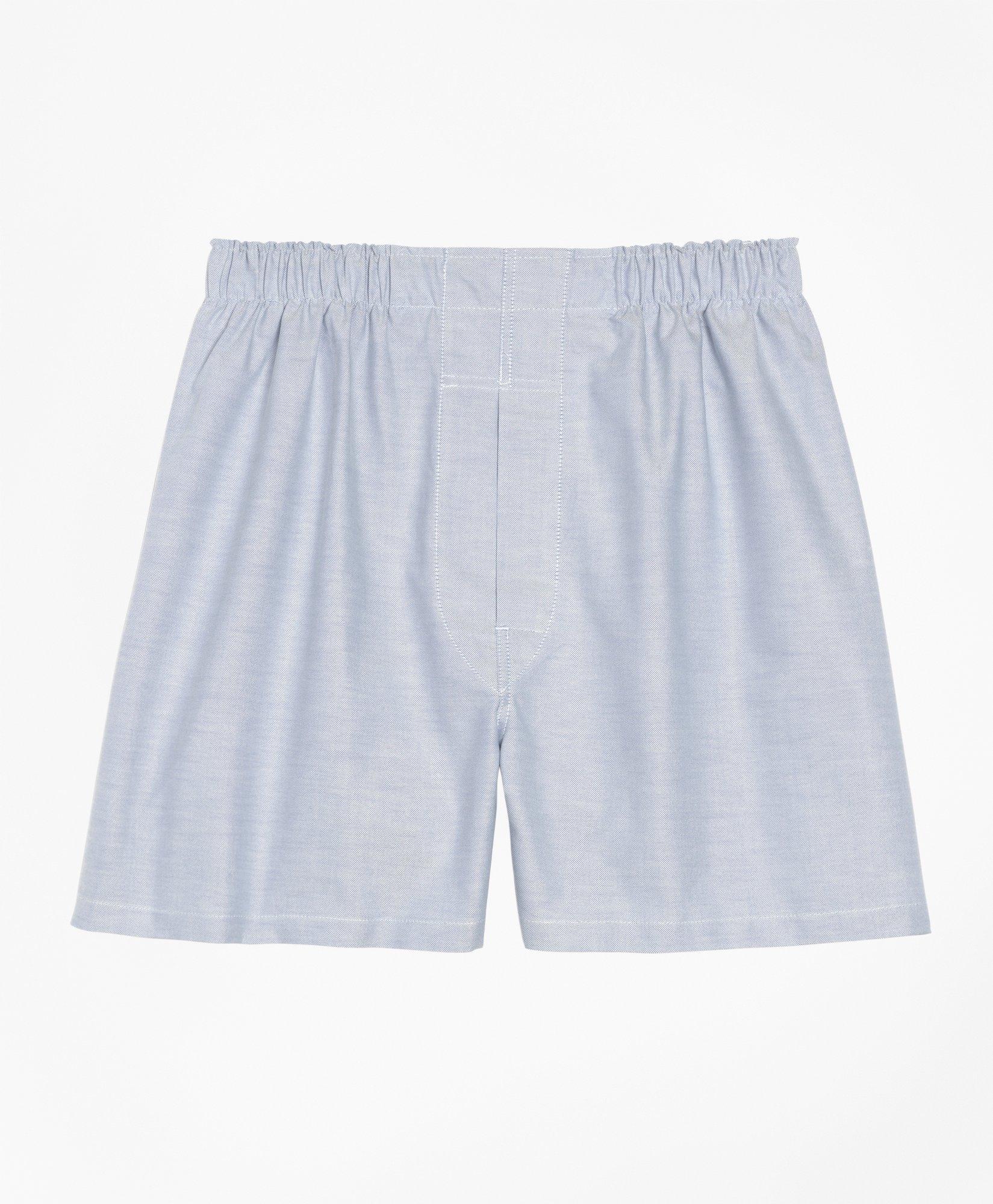 Shop Brooks Brothers Traditional Fit Oxford Boxers | Blue | Size 50