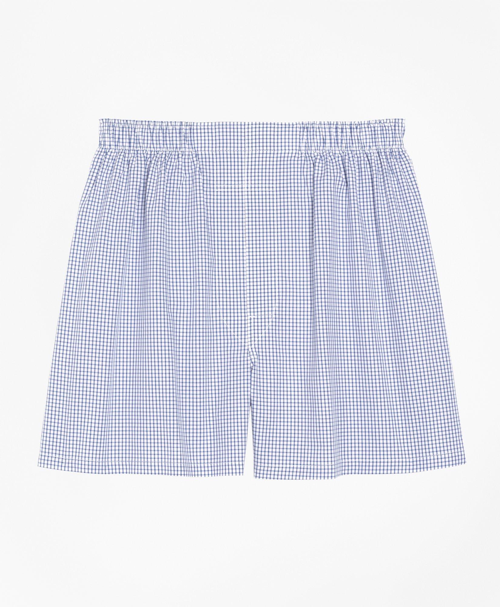 Shop Brooks Brothers Traditional Fit Small Check Boxers | Navy | Size 2xl