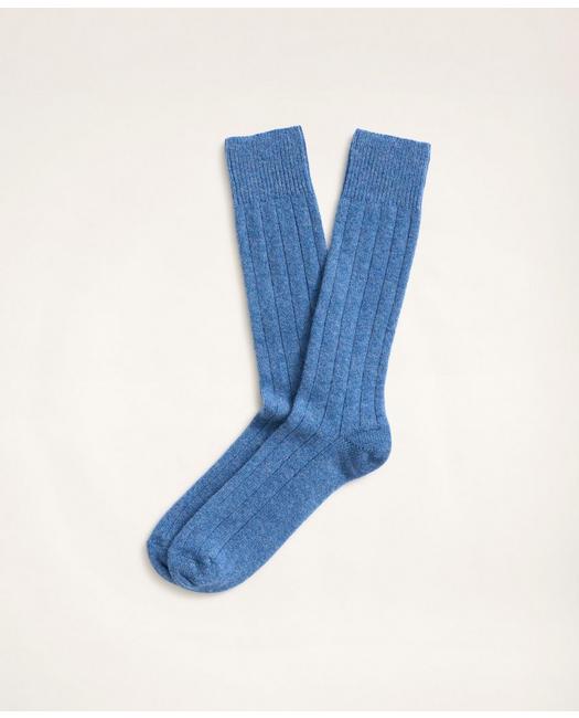 Brooks Brothers Cashmere Crew Socks | Blue