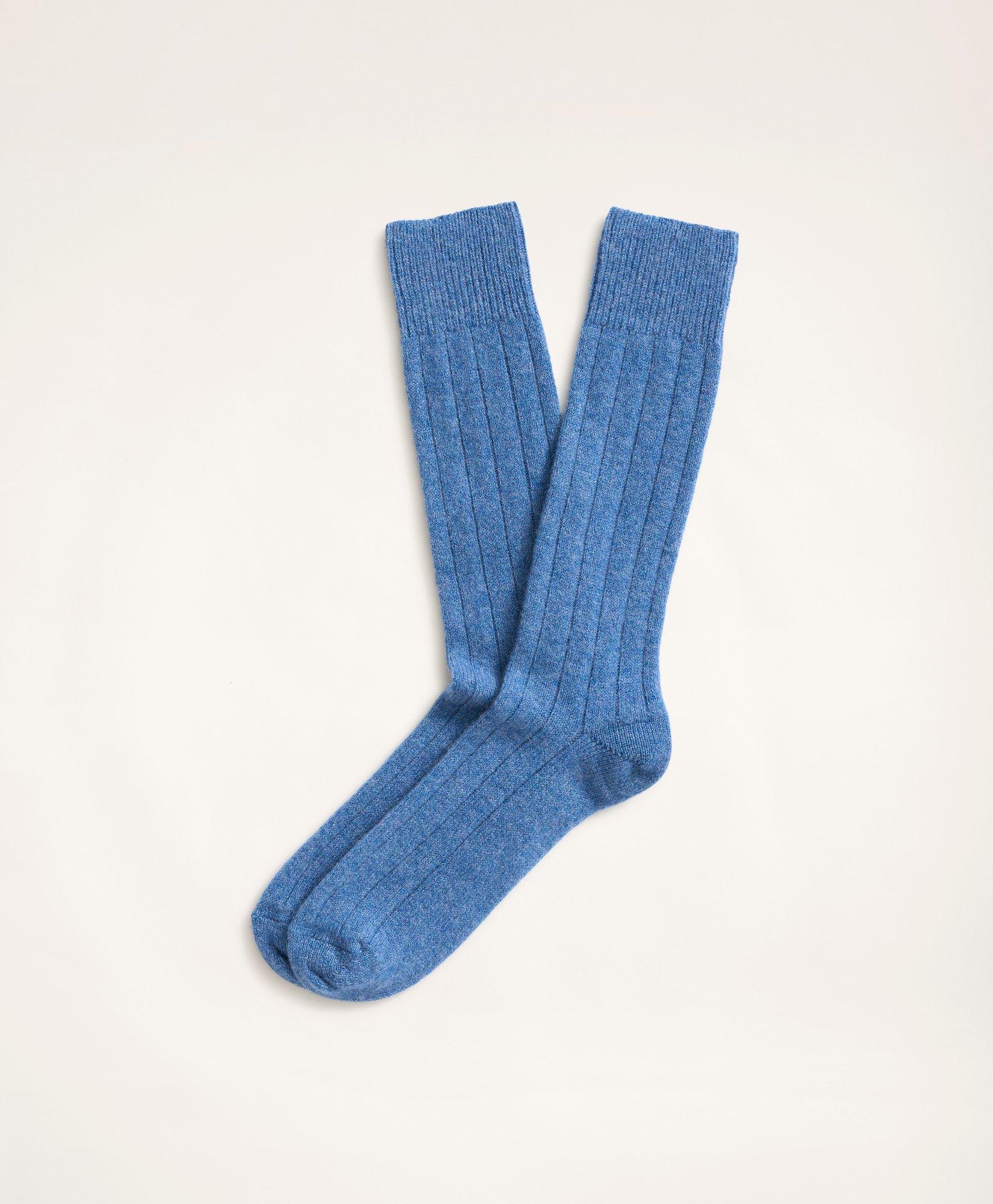 Brooks Brothers Cashmere Crew Socks | Blue