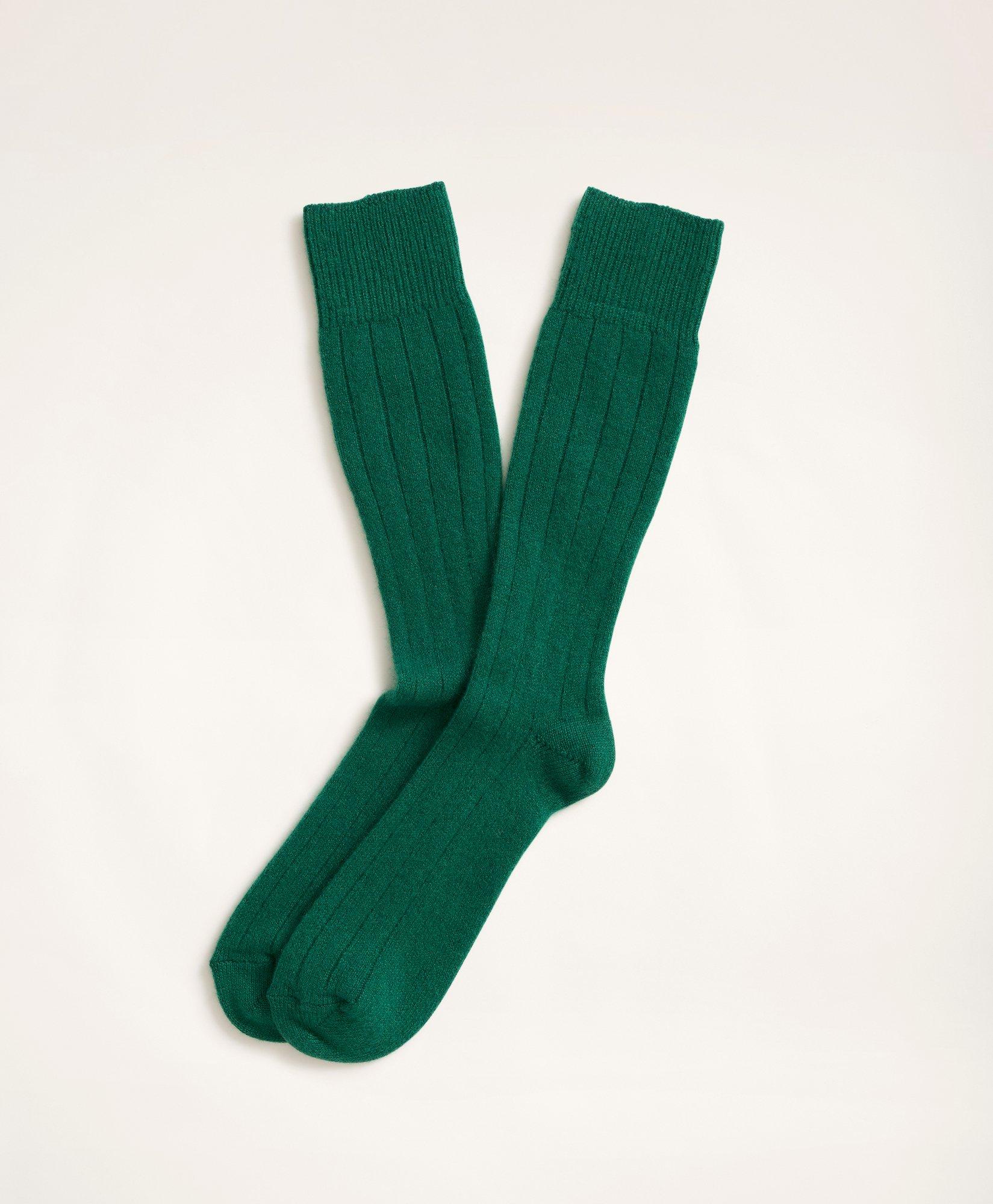 Brooks Brothers Cashmere Crew Socks | Bright Green