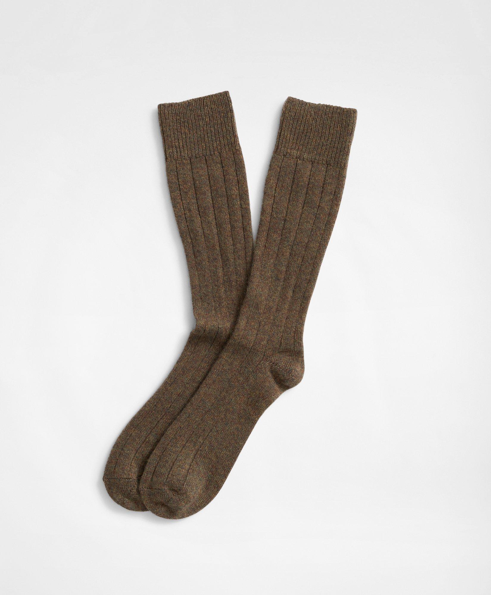 Brooks Brothers Cashmere Crew Socks | Dark Green