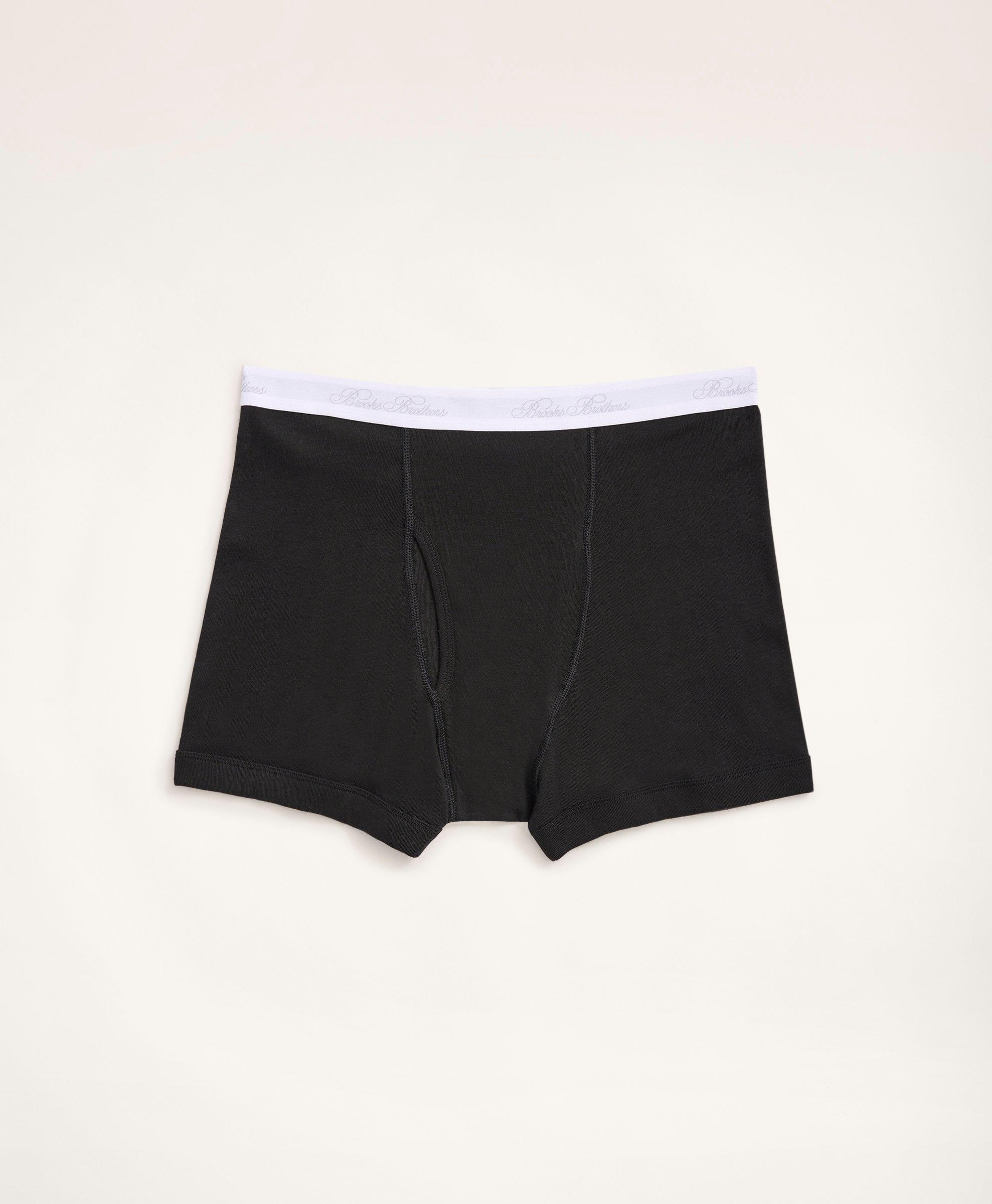 Shop Brooks Brothers Supima Cotton Boxer Briefs - 3 Pack | Black | Size Small