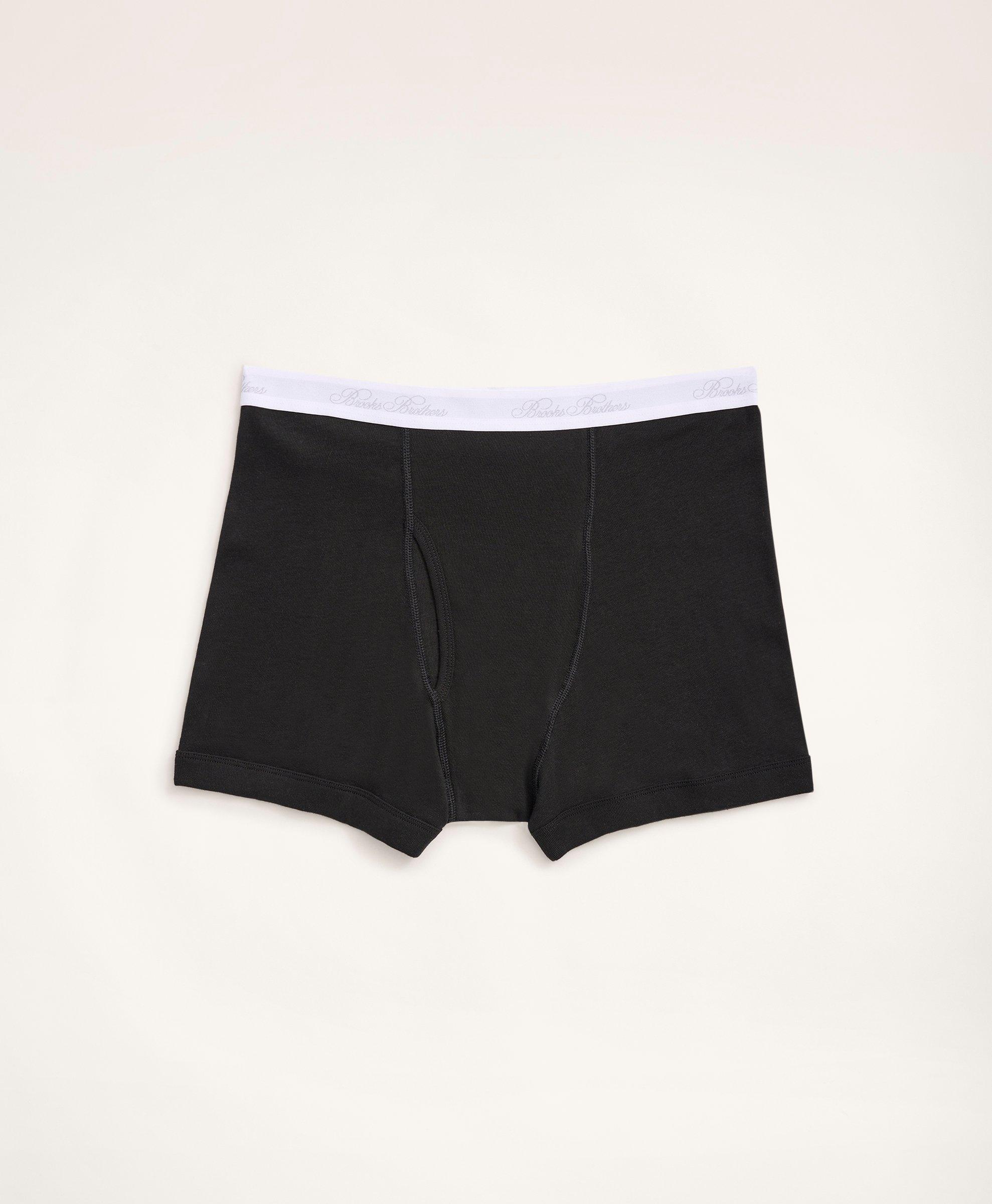 Brooks Brothers Supima Cotton Boxer Briefs - 3 Pack In Black