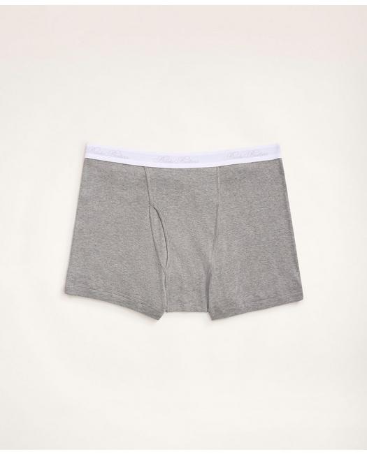 Brooks Brothers Supima Cotton Boxer Briefs-3 Pack | Grey | Size 2xl