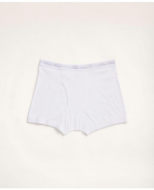 Brooks Brothers Supima Cotton Boxer Briefs-3 Pack | White | Size 2xl