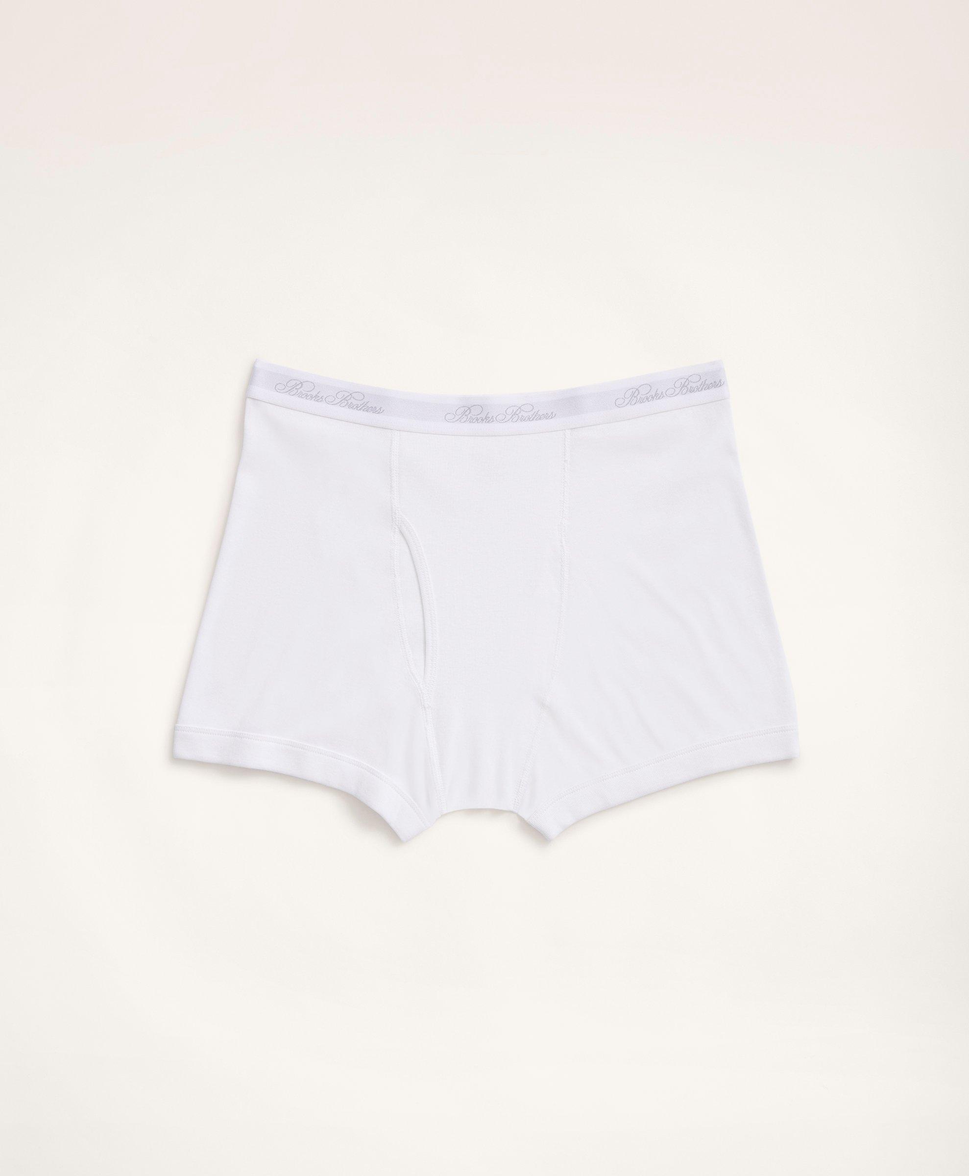 Brooks Brothers Supima Cotton Boxer Briefs - 3 Pack In White