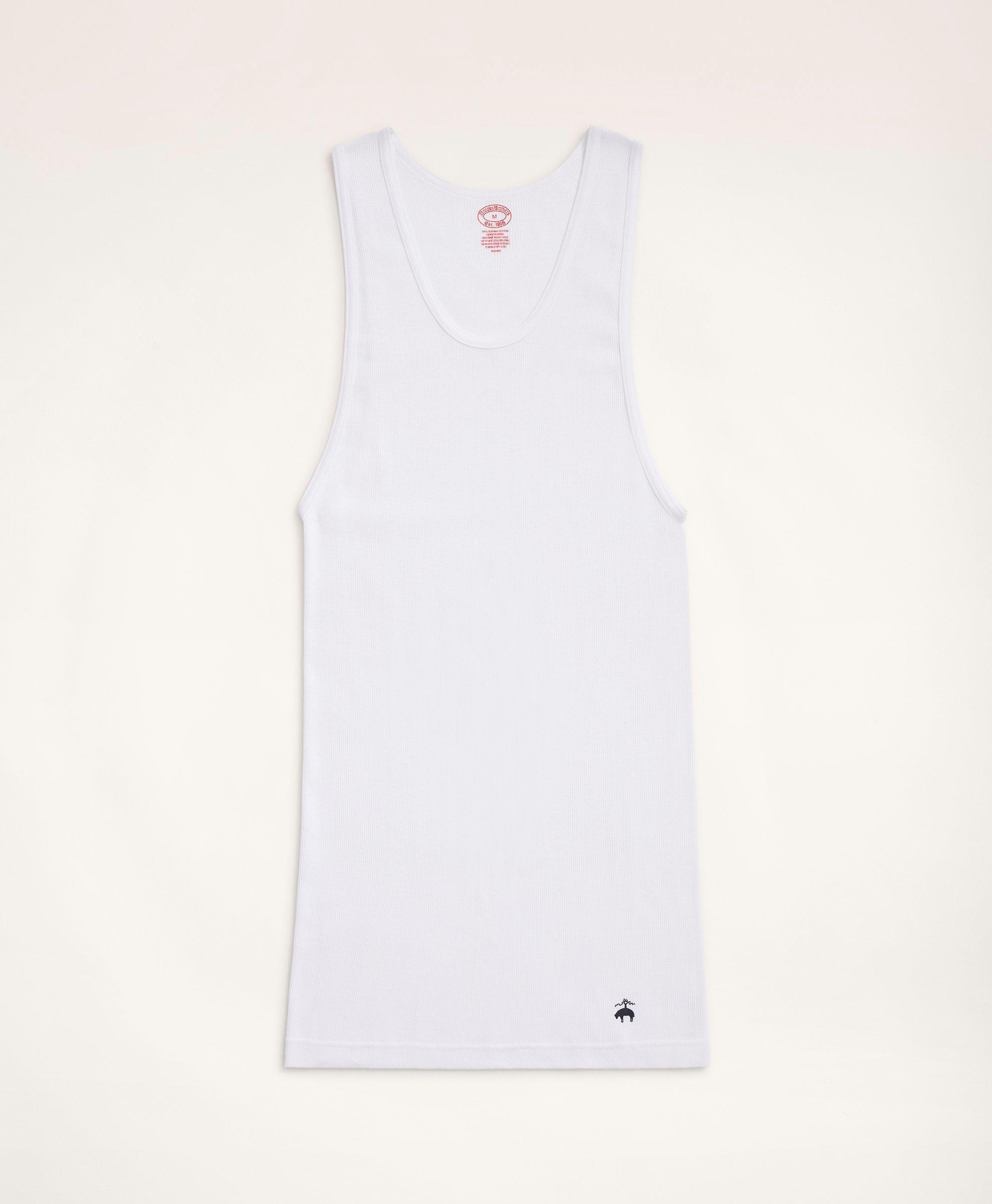 Brooks Brothers Supima Cotton Athletic Undershirt-3 Pack In White