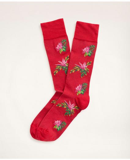 Tropical Flower Crew Socks