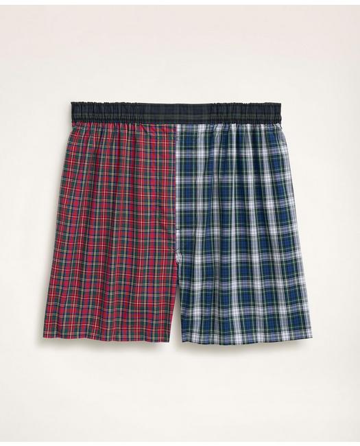 Brooks Brothers Cotton Broadcloth Fun Plaid Boxers | Size Small In Multicolor