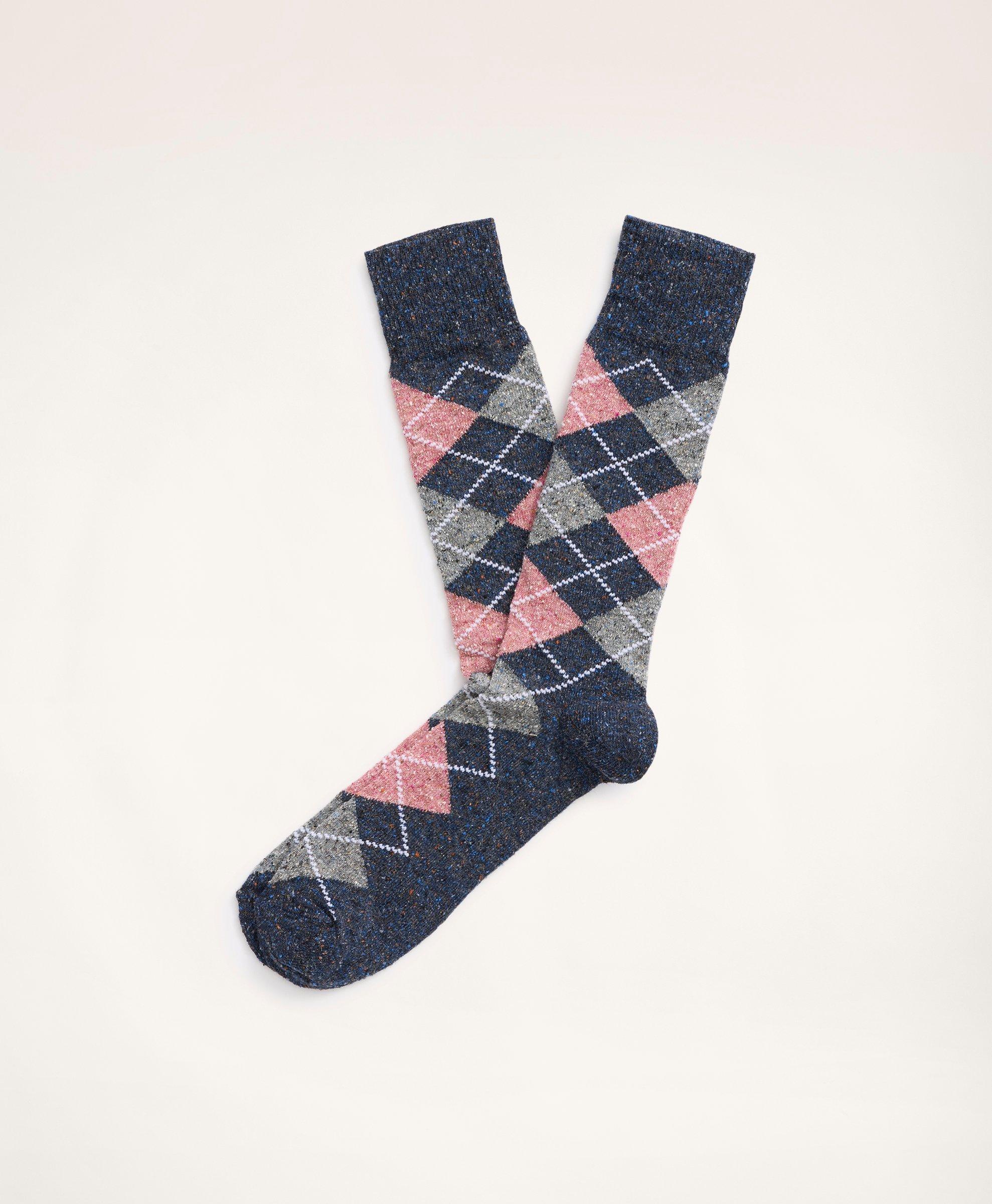 Brooks Brothers Argyle Crew Socks | Navy