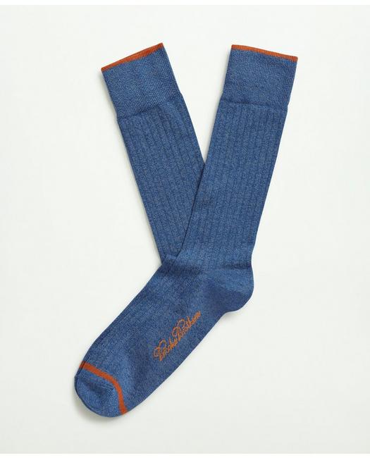Brooks Brothers Solid Crew Socks | Blue