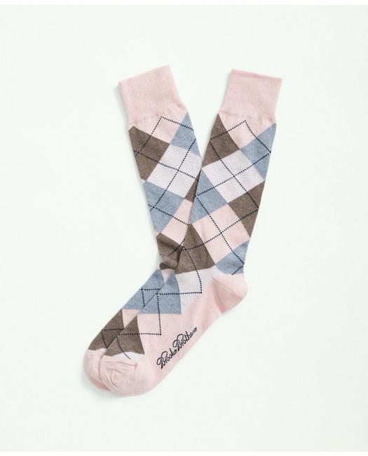 Brooks Brothers Argyle Crew Socks | Pink