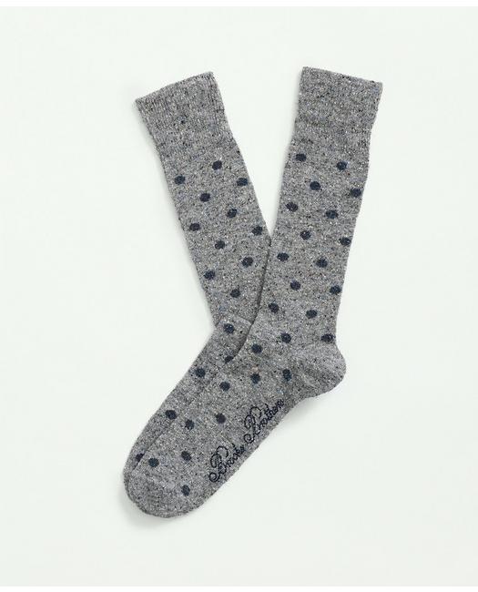 Brooks Brothers Wool-silk Blend Flecked Socks | Grey