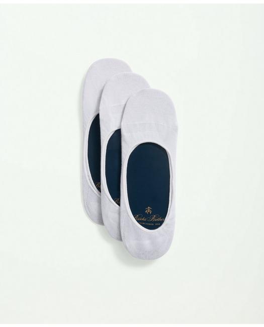 Brooks Brothers Cotton Blend 3-pack Loafer Socks | Ivory