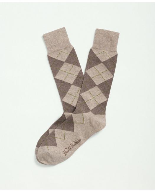 Brooks Brothers Cotton Blend Argyle Socks | Khaki