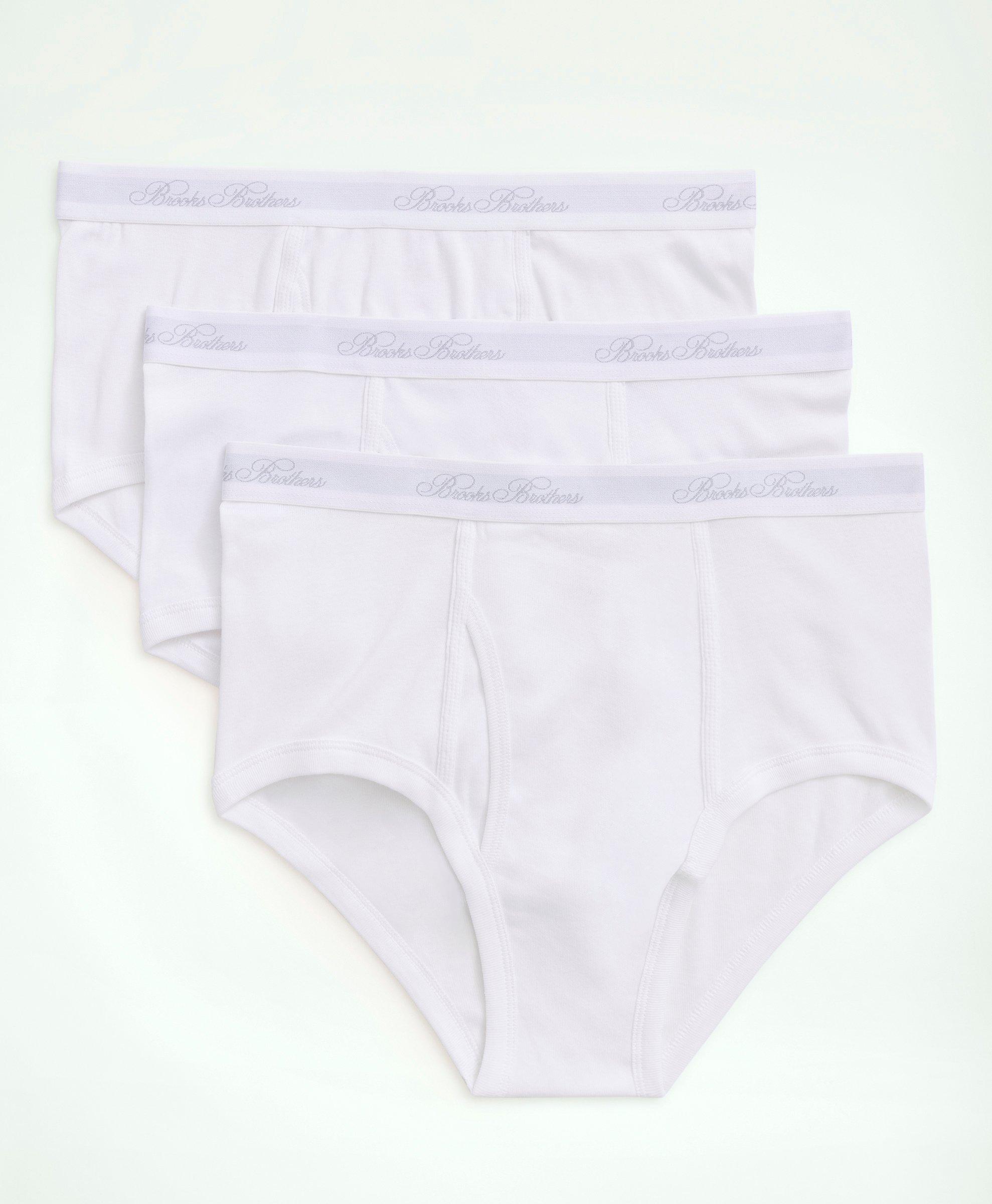 Brooks Brothers Supima Cotton Briefs - 3 Pack In White