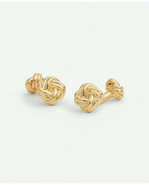Brooks Brothers Sterling Silver Gold-plated Knot Cufflinks