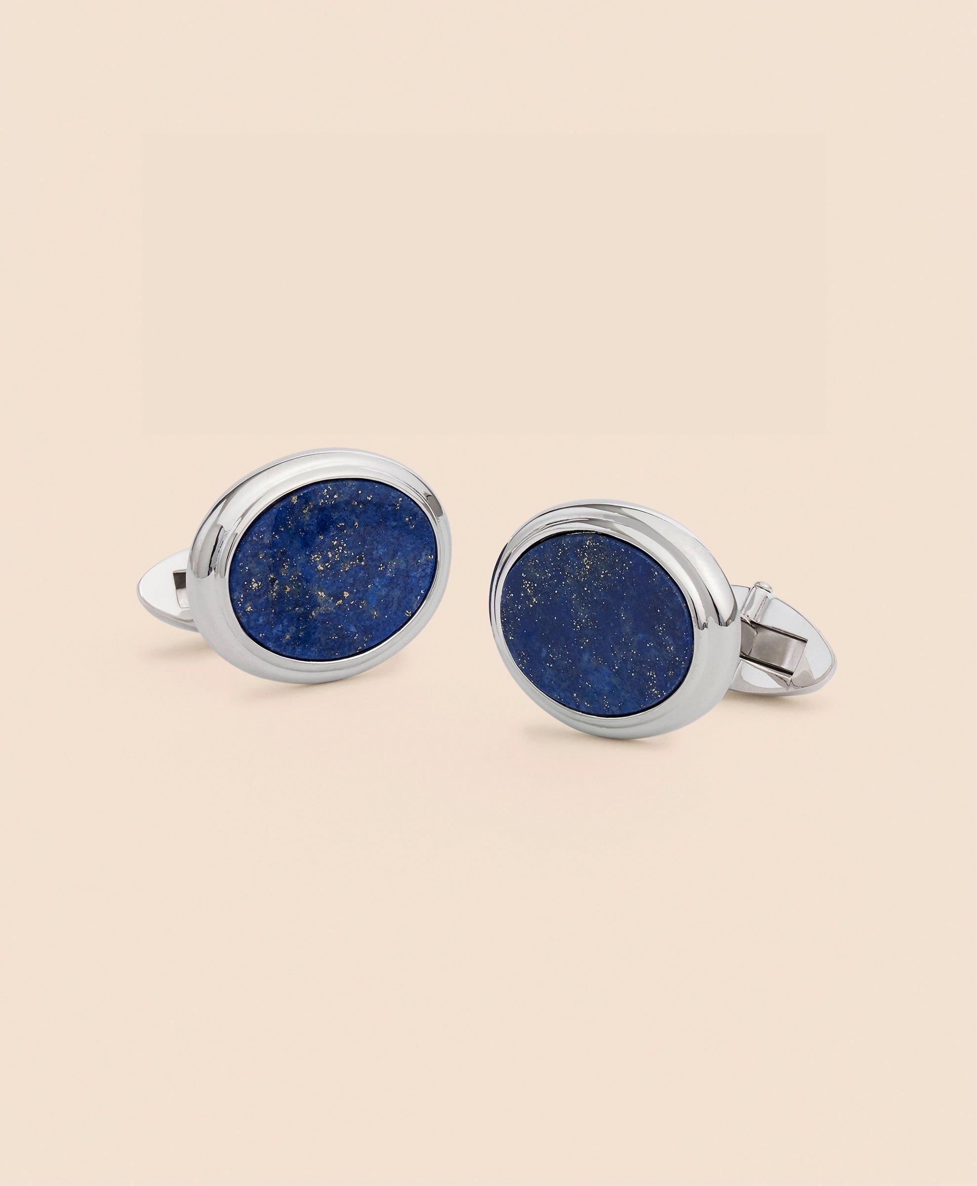 Brooks Brothers Sterling Silver Oval Rhodium-plated Cufflinks In Silver