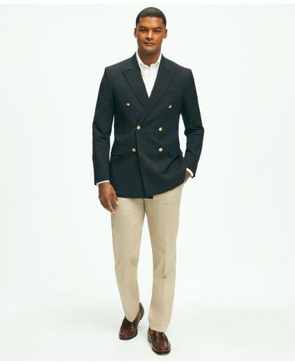 Classic Fit Stretch Wool Double-Breasted 1818 Blazer