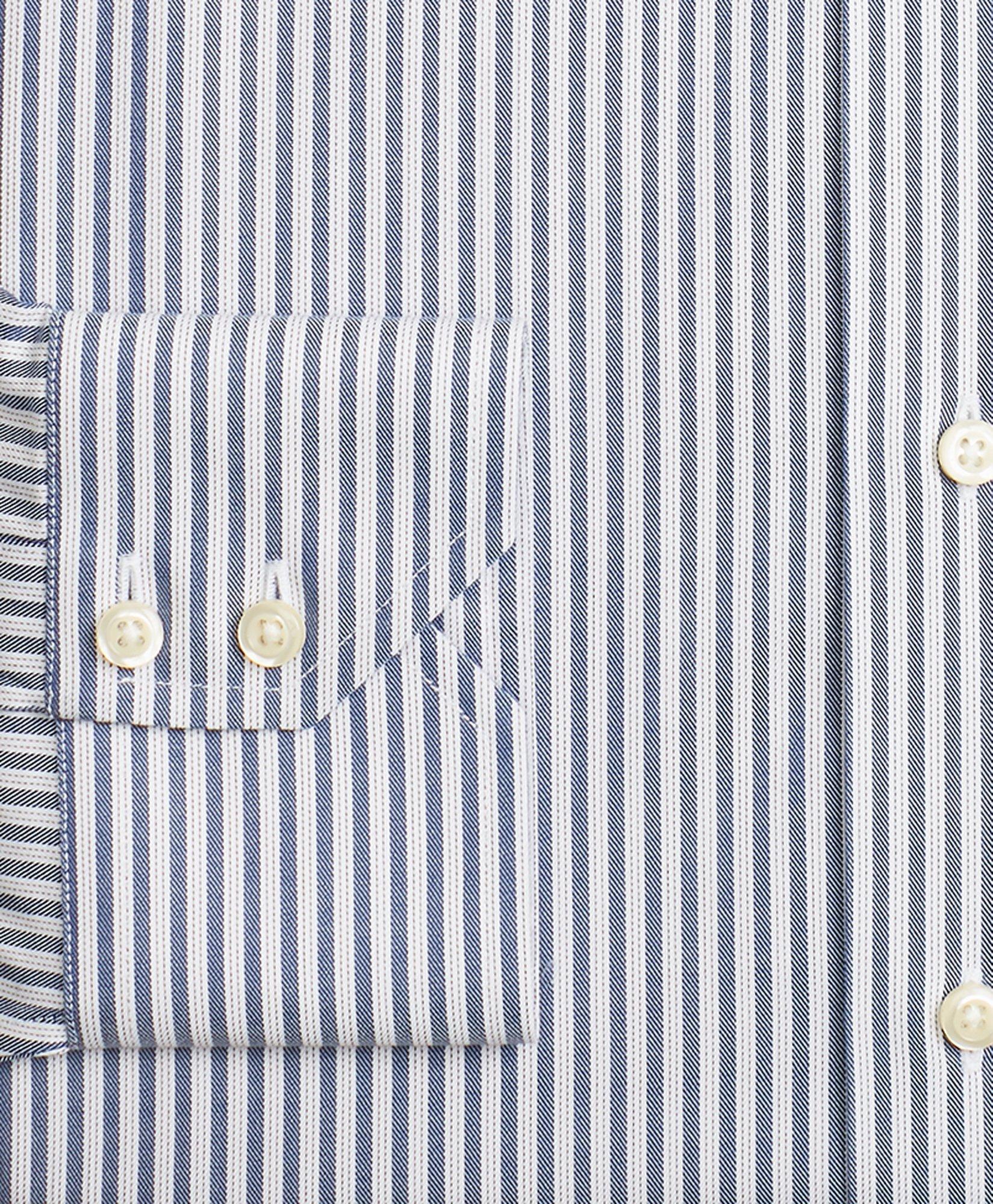 Madison Relaxed-Fit Dress Shirt, Non-Iron Alternating Twin Stripe