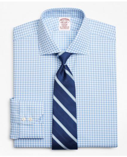 Stretch Madison Relaxed-Fit Dress Shirt, Non-Iron Royal Oxford Gingham