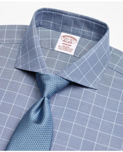 Stretch Madison Relaxed-Fit Dress Shirt, Non-Iron Royal Oxford Glen Plaid