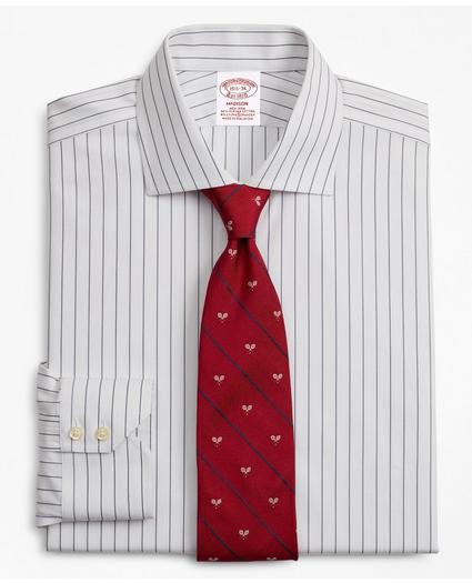 Stretch Madison Relaxed-Fit Dress Shirt, Non-Iron Pinstripe