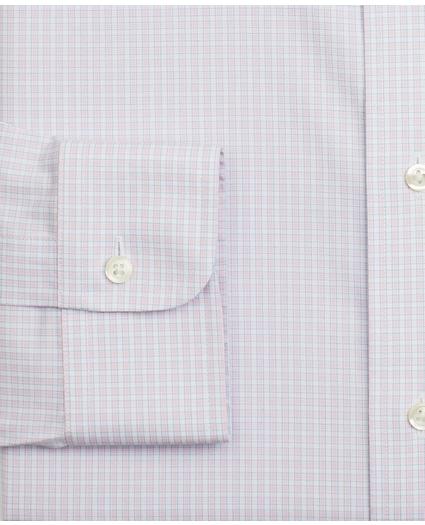 Stretch Madison Relaxed-Fit Dress Shirt, Non-Iron Micro-Check