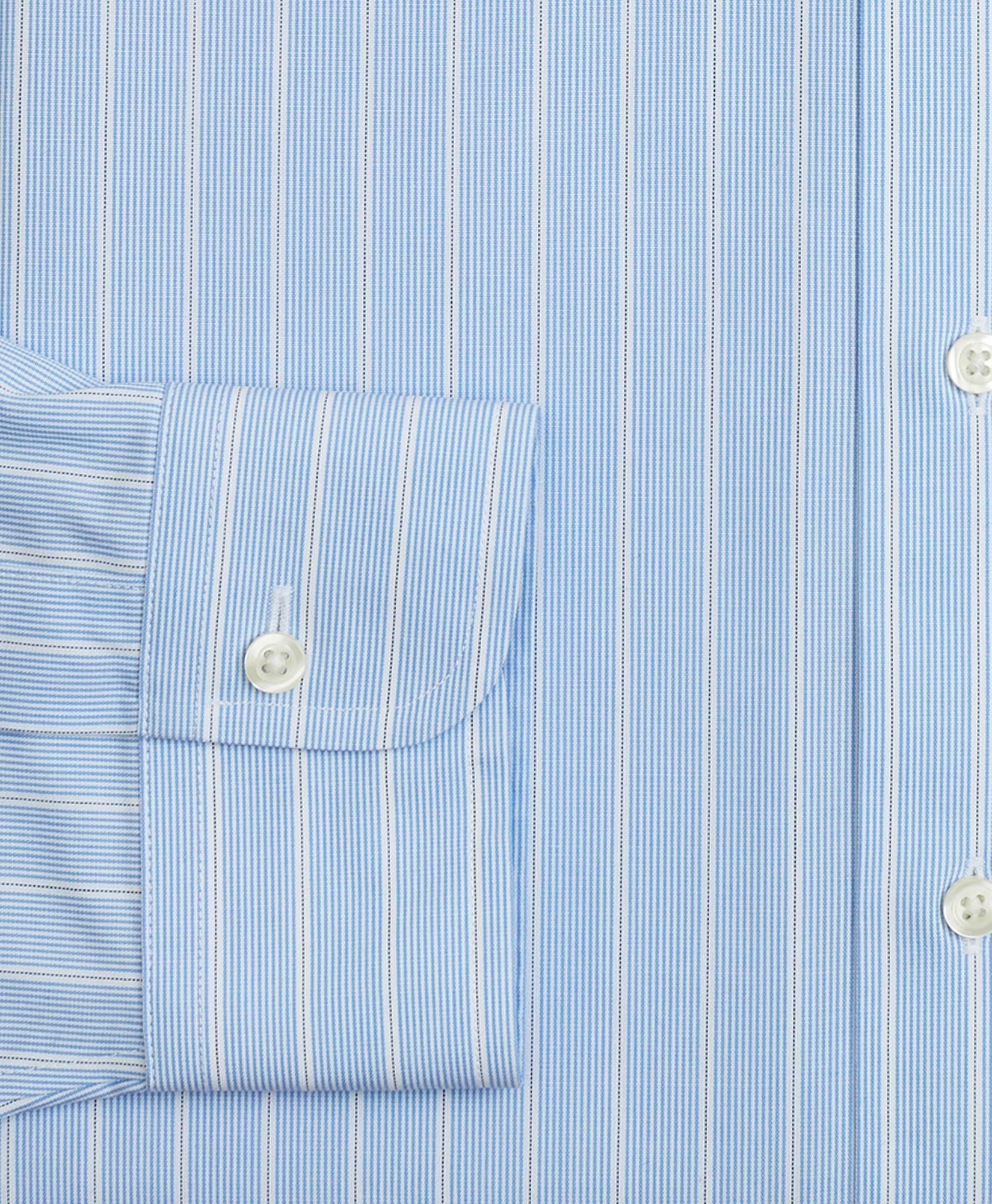 Stretch Madison Relaxed-Fit Dress Shirt, Non-Iron Pinstripe