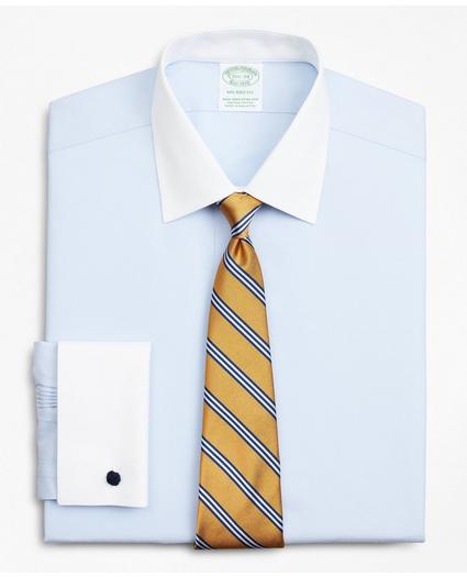 Stretch Milano Slim Fit Dress Shirt, Non-Iron Contrast Pinpoint Ainsley Collar French Cuff