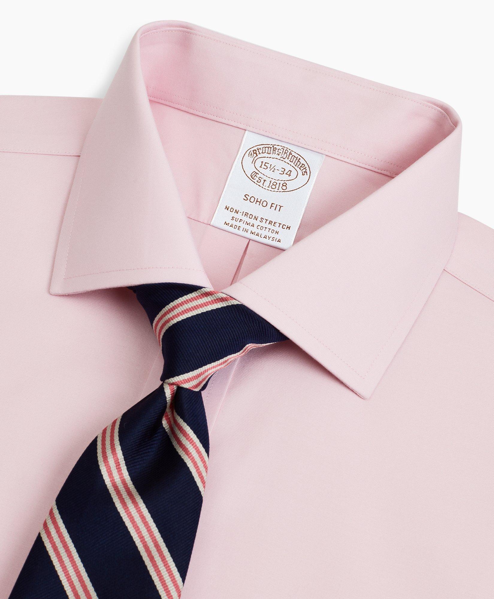 Stretch Soho Extra-Slim-Fit Dress Shirt, Non-Iron Pinpoint English Collar