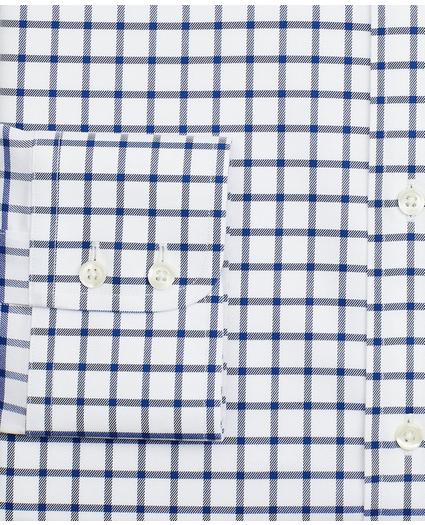 Stretch Soho Extra-Slim-Fit Dress Shirt, Non-Iron Twill English Collar Grid Check