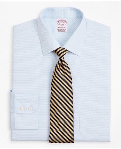 Stretch Madison Relaxed-Fit Dress Shirt, Non-Iron Twill Ainsley Collar Micro-Check