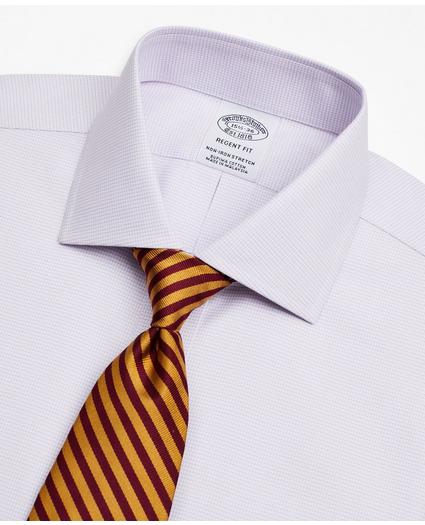 Stretch Regent Regular-Fit Dress Shirt, Non-Iron Twill English Collar Micro-Check