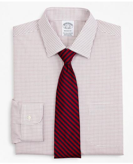 Stretch Regent Regular-Fit Dress Shirt, Non-Iron Poplin Ainsley Collar Small Grid Check