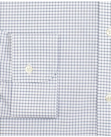 Stretch Milano Slim-Fit Dress Shirt, Non-Iron Poplin Ainsley Collar Small Grid Check