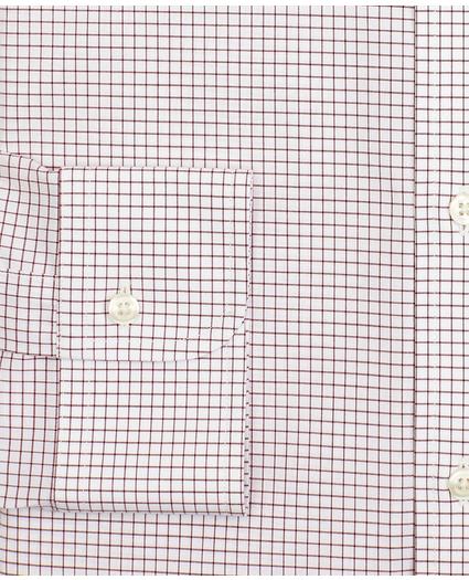 Stretch Soho Extra-Slim-Fit Dress Shirt, Non-Iron Poplin Button-Down Collar Small Grid Check