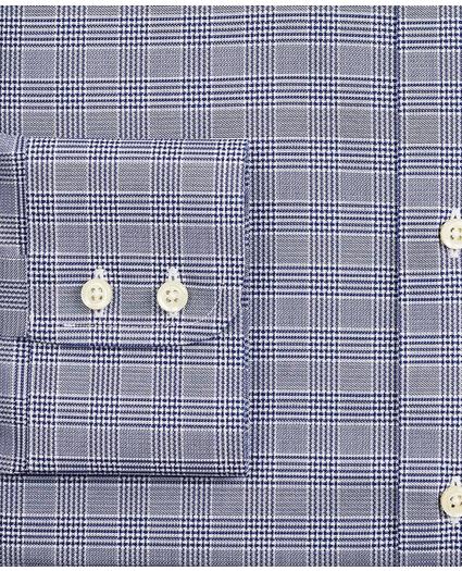 Stretch Madison Relaxed-Fit Dress Shirt, Non-Iron Royal Oxford Ainsley Collar Glen Plaid