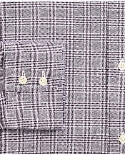 Stretch Soho Extra-Slim-Fit Dress Shirt, Non-Iron Royal Oxford Button-Down Collar Glen Plaid