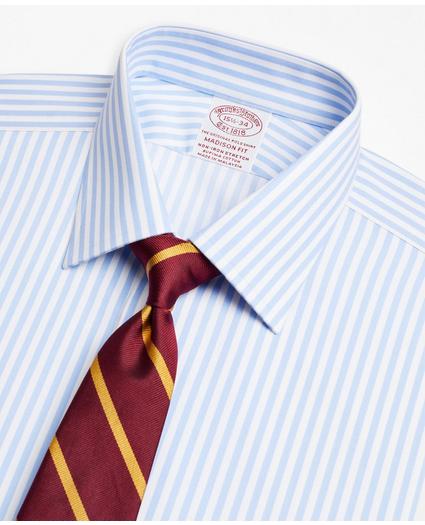 Stretch Madison Relaxed-Fit Dress Shirt, Non-Iron Twill Ainsley Collar French Cuff Bold Stripe