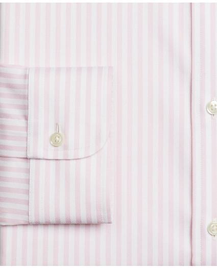 Stretch Milano Slim-Fit Dress Shirt, Non-Iron Twill Button-Down Collar Bold Stripe