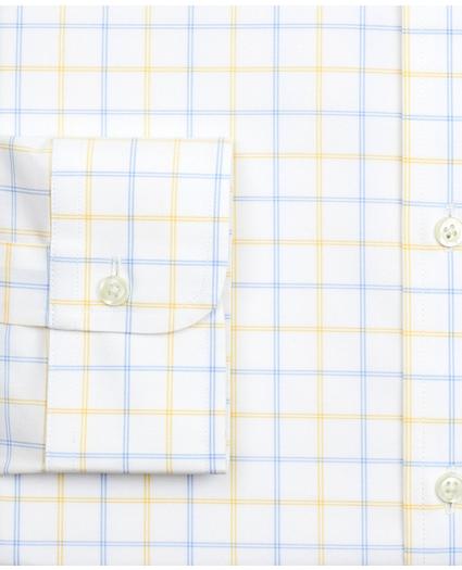Stretch Regent Regular-Fit Dress Shirt, Non-Iron Poplin Button-Down Collar Double-Grid Check